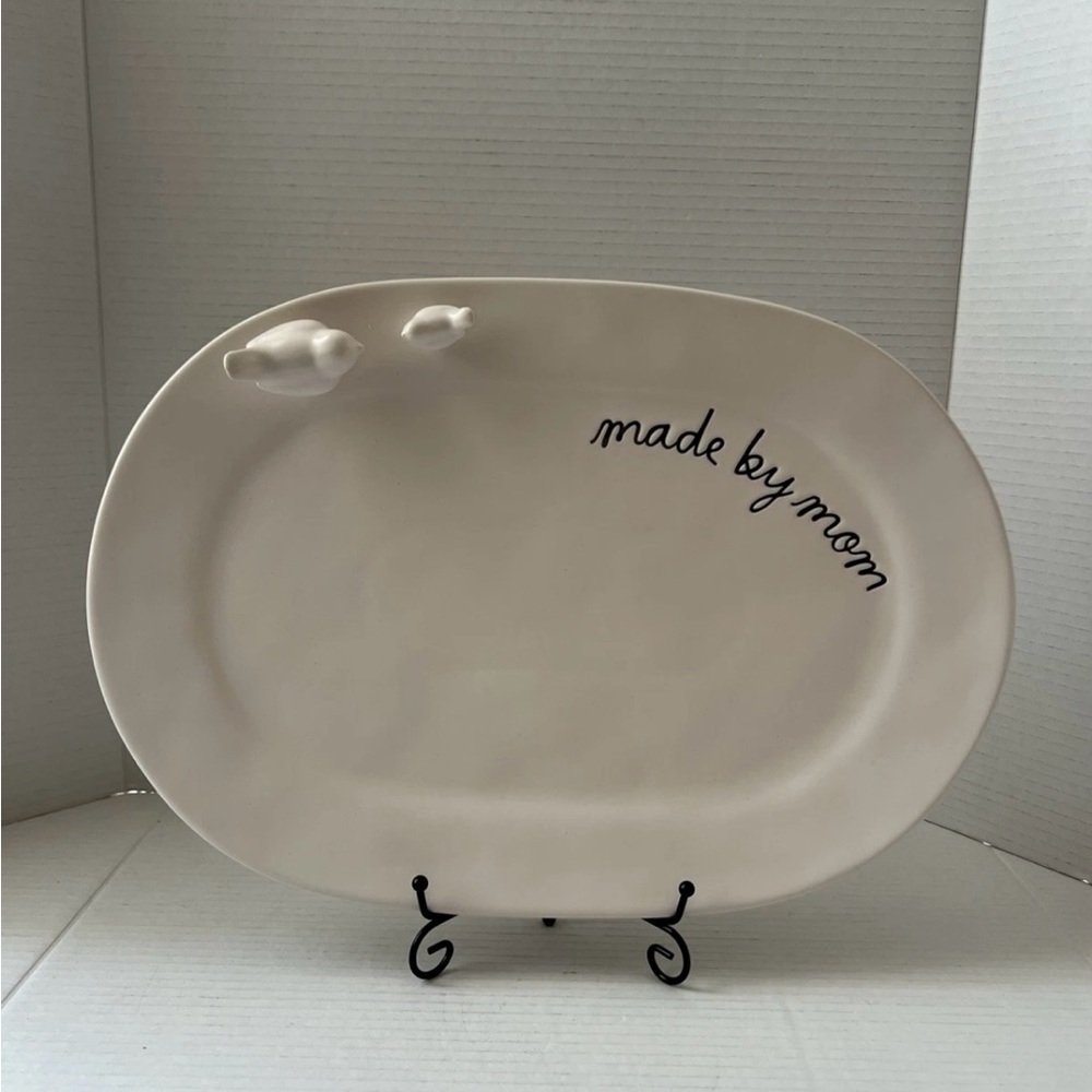 Rae Dunn Made By Mom 3D Bird Serving Platter Plate Mother’s Day Ceramic NEW